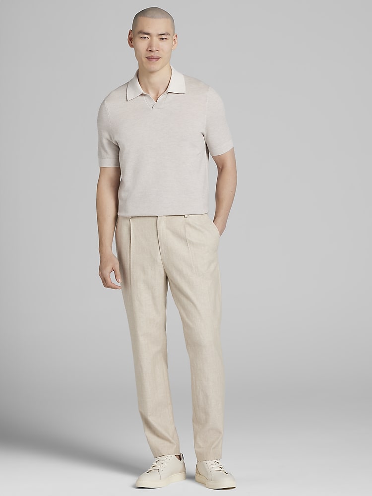 Linen Herringbone Chino