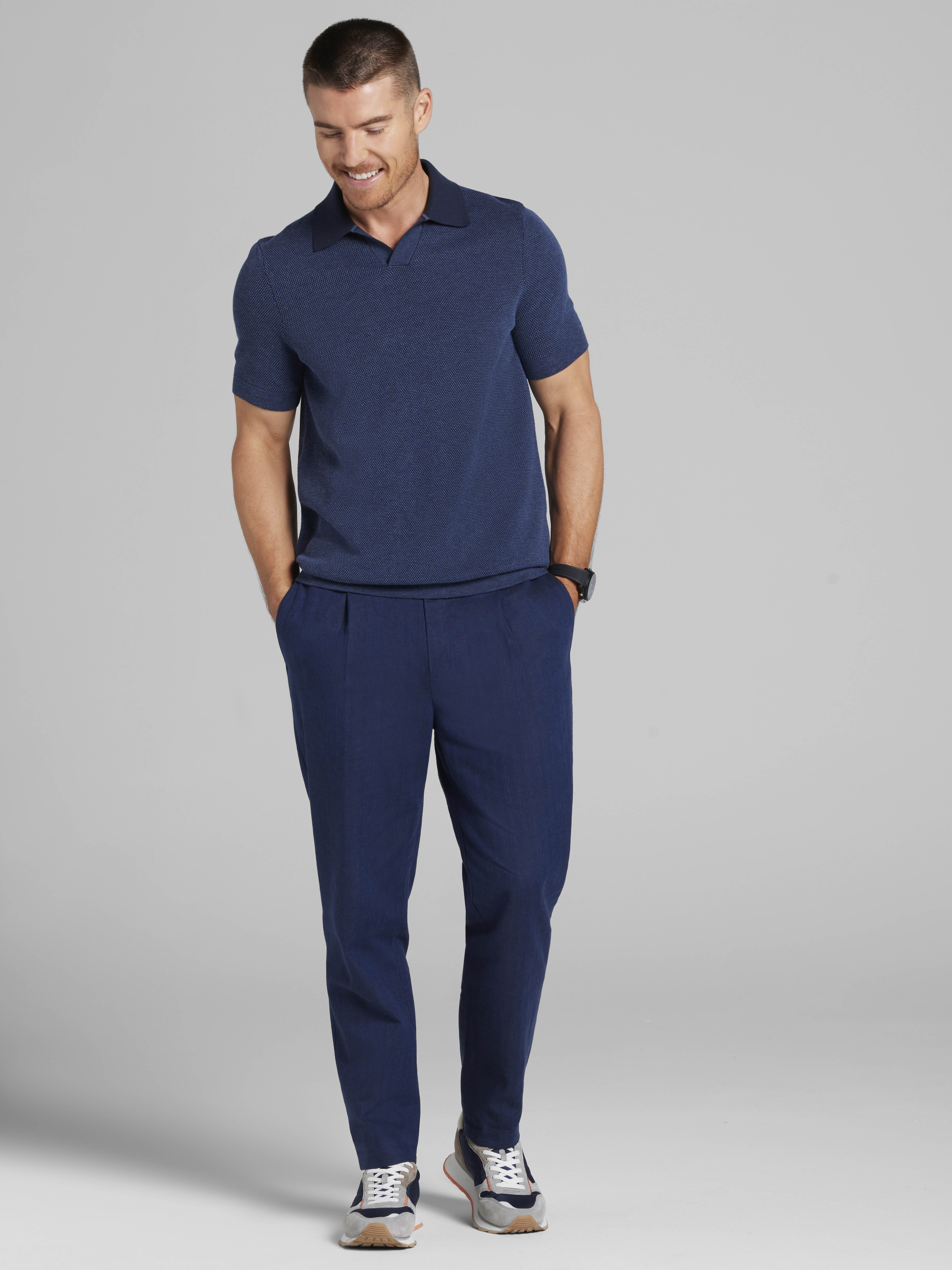 Linen Herringbone Chino