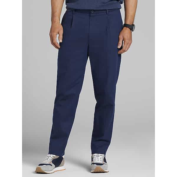 Joseph Abboud Big & Tall Men's Linen Herringbone Chino Navy - Size: XXL TMW23DWXXL05