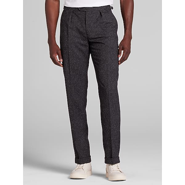 Joseph Abboud Men's Modern Fit Pleated Dress Pants Charcoal - Size: 30W x 32L