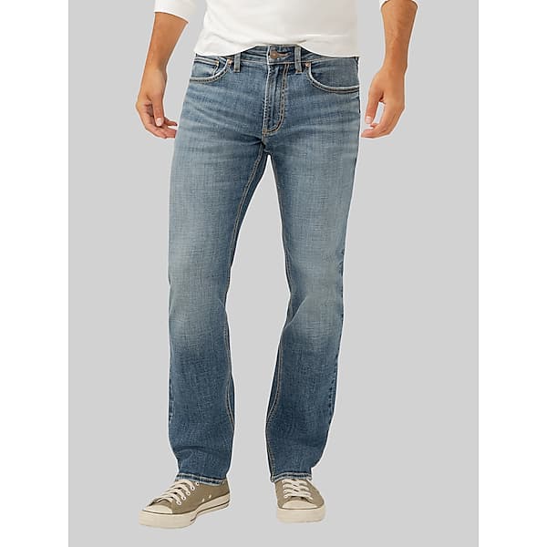 Silver Jeans Men's Slim Fit Straight Leg Jeans Medium Wash - Size: 34W x 30L TMW23FY34051
