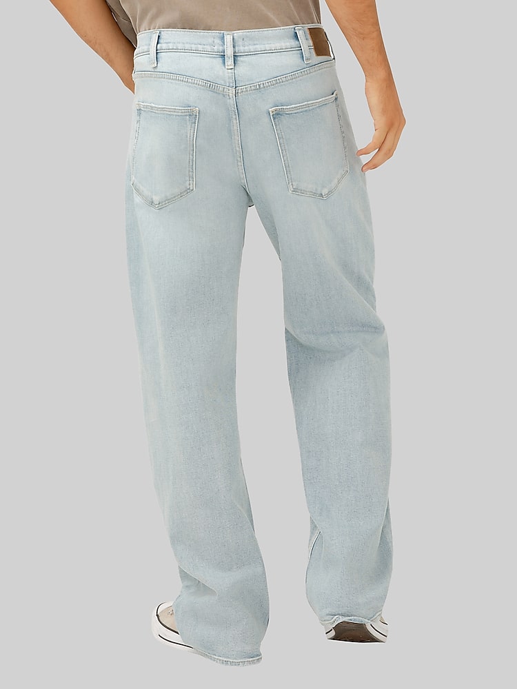   JEANS★MALMO ★WHITE/SILVER Silver Jeans Relaxed Fit Straight Leg Denim Jeans | Jeans