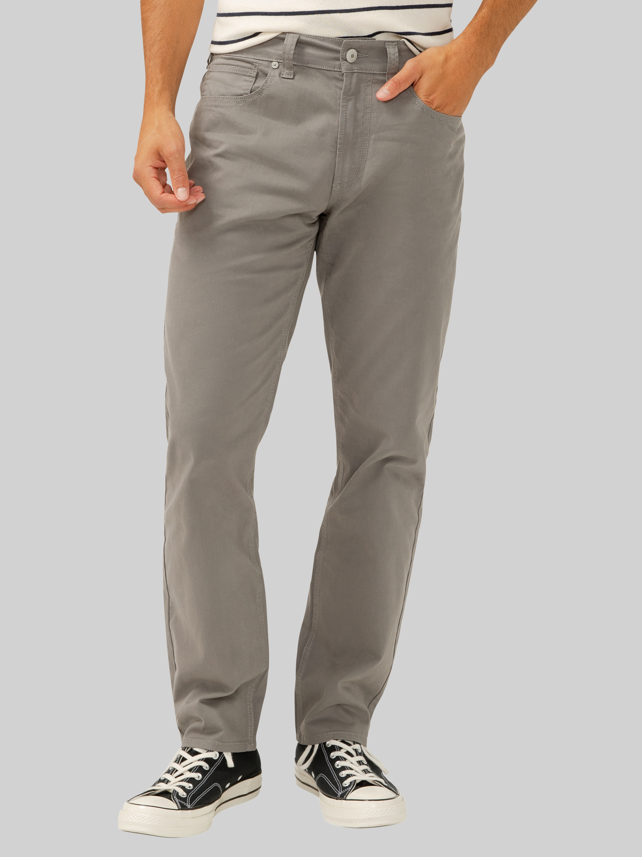 Athletic Fit Tapered Leg Twill Pants