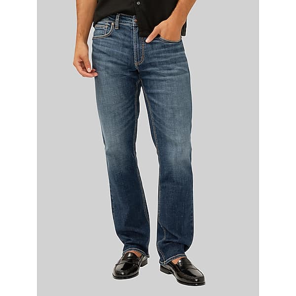 Silver Jeans Men's Classic Fit Straight Leg Jeans Dark Wash - Size: 34W x 30L TMW23G834053