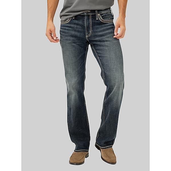 Silver Jeans Men's Jace Slim Fit Dark Wash Bootcut Jeans Dark Wash - Size: 40W x 32L TMW23G940253