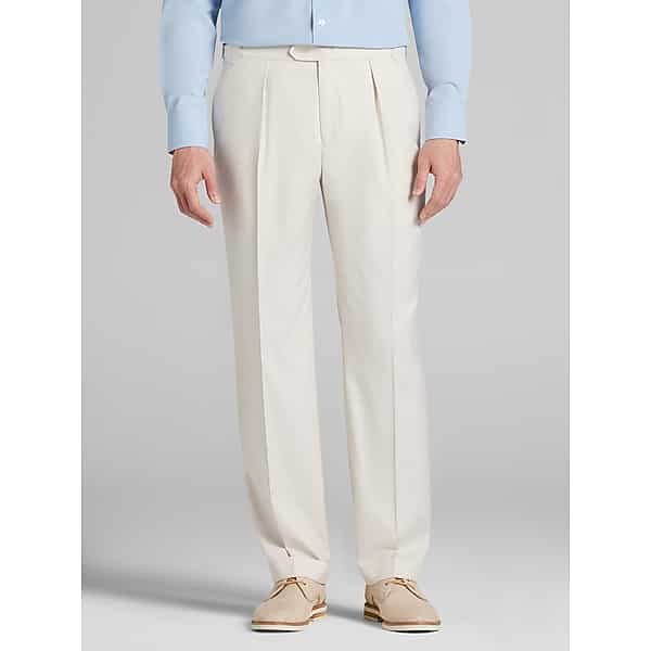 Joseph Abboud Men's Modern Fit Side Tab Dress Pant Stone - Size: 42W x 32L