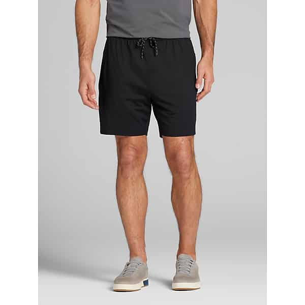 Awearness Kenneth Cole Men's CHILLFLEX Modern Fit Jogger Shorts 7" Black - Size: Medium
