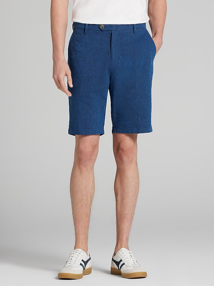 Joseph Abboud Modern Fit Linen Blend Shorts 9