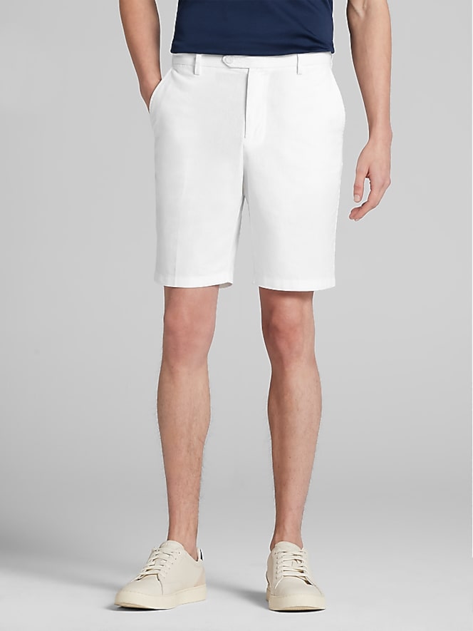 Joseph Abboud Modern Fit Stretch Linen-Blend Shorts