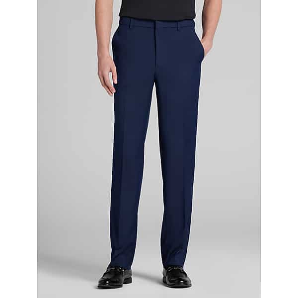Awearness Kenneth Cole Men's CHILLFLEX Modern Fit Performance Dress Pants Navy - Size: 36W x 34L