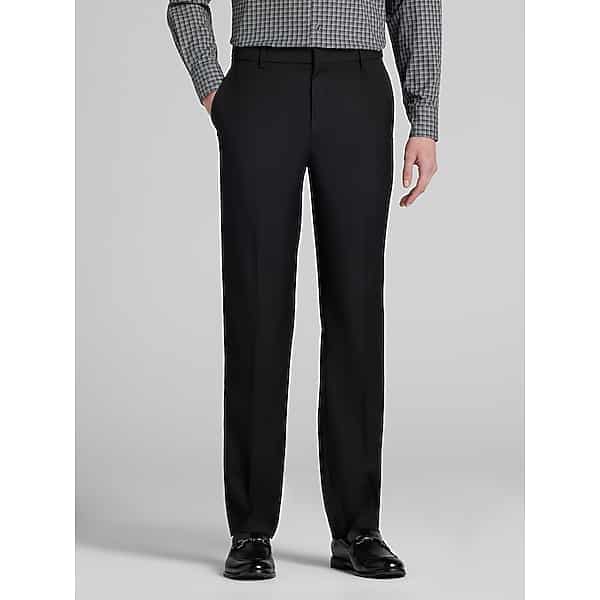 Awearness Kenneth Cole Men's CHILLFLEX Modern Fit Performance Dress Pants Black - Size: 42W x 30L