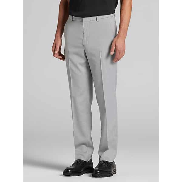 Awearness Kenneth Cole Men's CHILLFLEX Modern Fit Performance Dress Pants Light Grey - Size: 38W x 30L