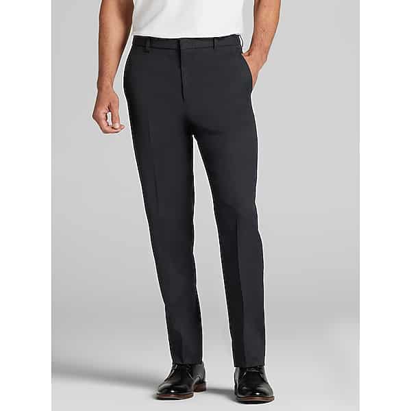 Awearness Kenneth Cole Big & Tall Men's CHILLFLEX Modern Fit Performance Dress Pants Charcoal - Size: 46W x 30L