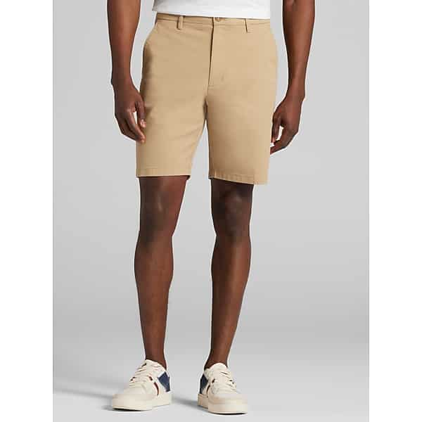 Joseph Abboud Men's Modern Fit Comfort Stretch Chino Shorts 9" Tan - Size: 32
