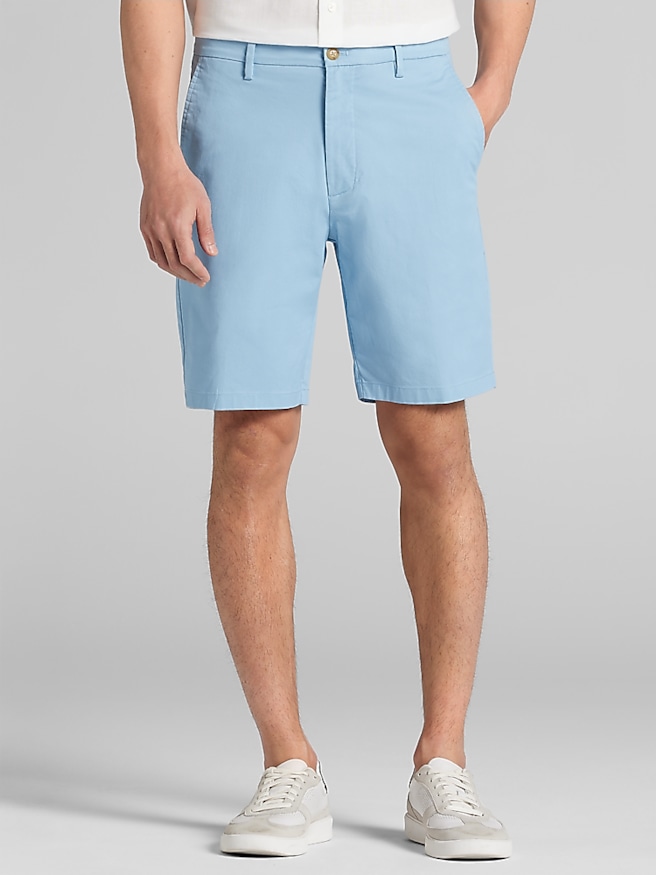 Joseph Abboud Men's Modern Fit Comfort Stretch Chino Shorts 9" , Lake / Blue