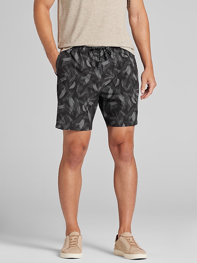 Awearness Kenneth Cole Modern Fit Printed Ripstop Pull-On Shorts 7"