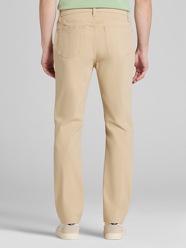 Joseph Abboud Modern Fit Comfort Stretch 5-Pocket Pants, Tan - Big