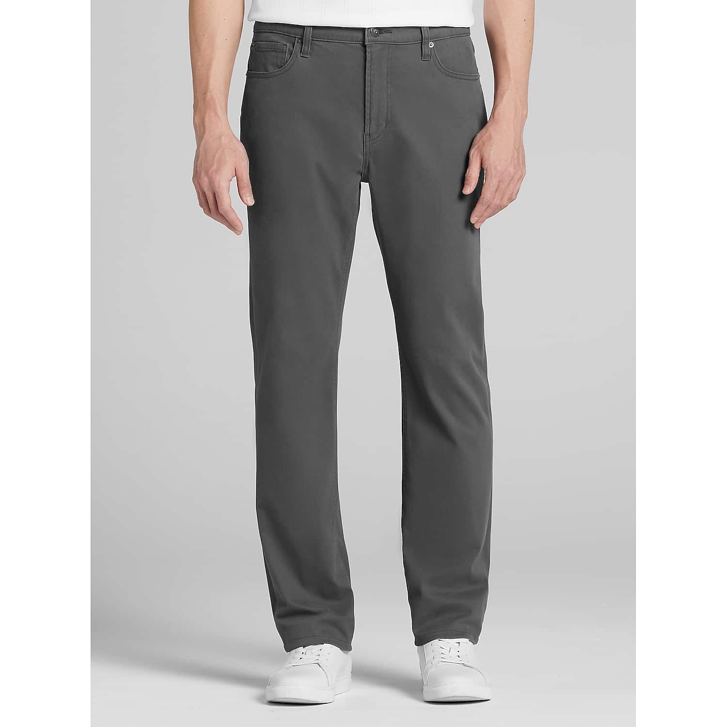 Joseph Abboud Modern Fit Comfort Stretch 5-Pocket Pants in Charcoal Gray – Men’s Size 40W x 32L Casual Cotton Dress Pants