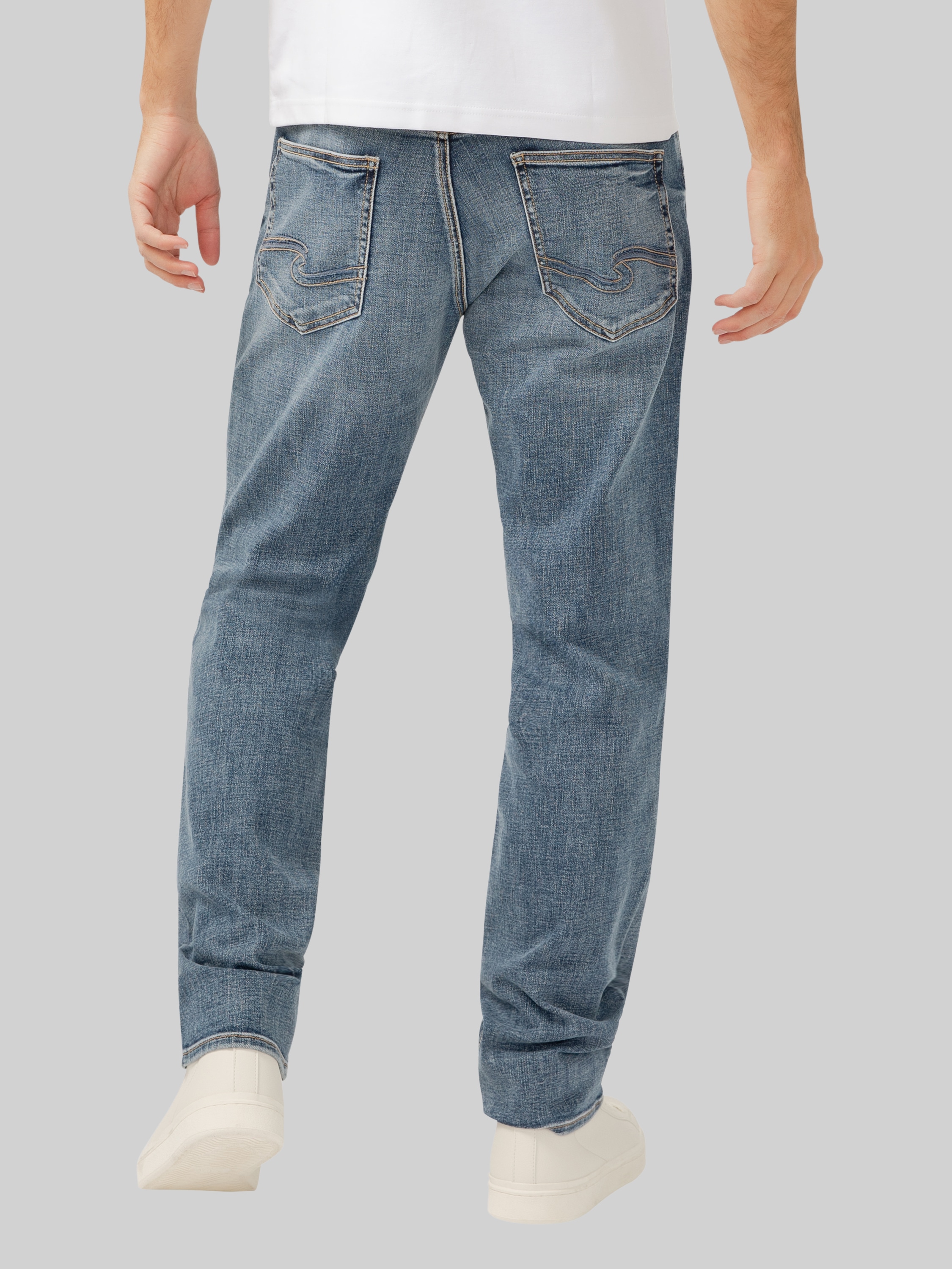 Athletic Fit Tapered Leg Jeans