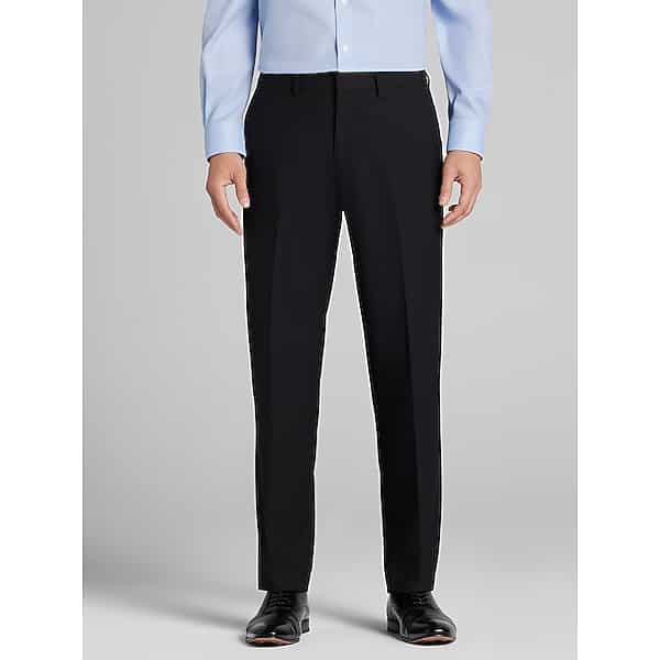 Haggar Men's Premier Modern Fit Dress Pants Black Solid - Size: 32W x 32L
