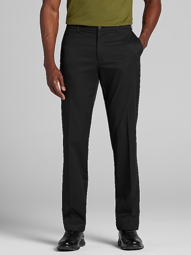 PGA Tour Men's Classic Fit Active Waist Performance Stretch Pant , Caviar / Black