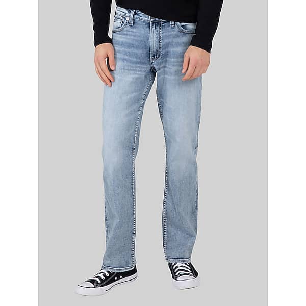 Silver Jeans Co. Men's Grayson Classic Fit Straight Leg Jean Light Wash - Size: 29W x 32L