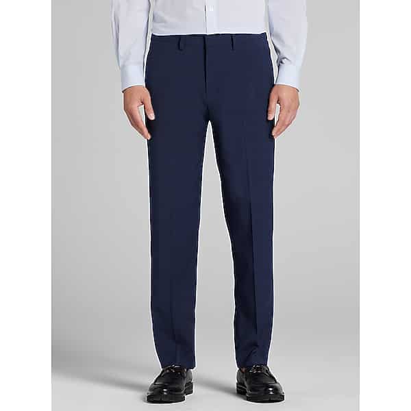 Haggar Men's Premier Modern Fit Check Dress Pant Navy Check - Size: 36W x 32L