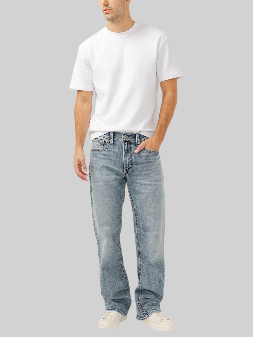 Relaxed Fit Straight Leg Jeans