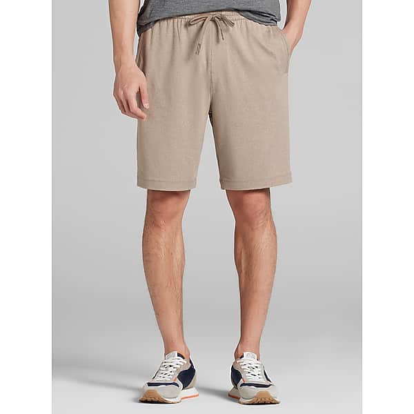 Awearness Kenneth Cole Big & Tall Men's CHILLFLEX Modern Fit Jogger Shorts 9" Tan Heather - Size: XXL