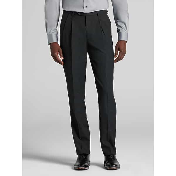 Joseph Abboud Men's Modern Fit Pleated Dress Pant Graphite - Size: 40W x 30L
