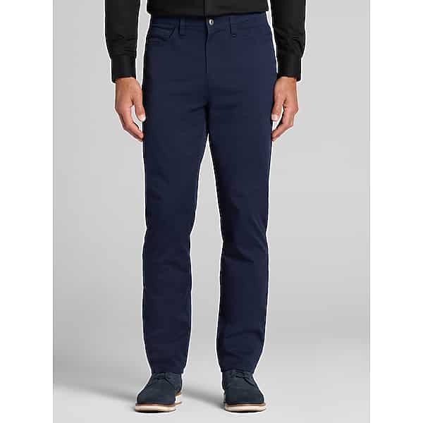 Wilke-Rodriguez Men's Modern Fit Stretch 5-Pocket Pants Navy Blazer - Size: 42W x 32L