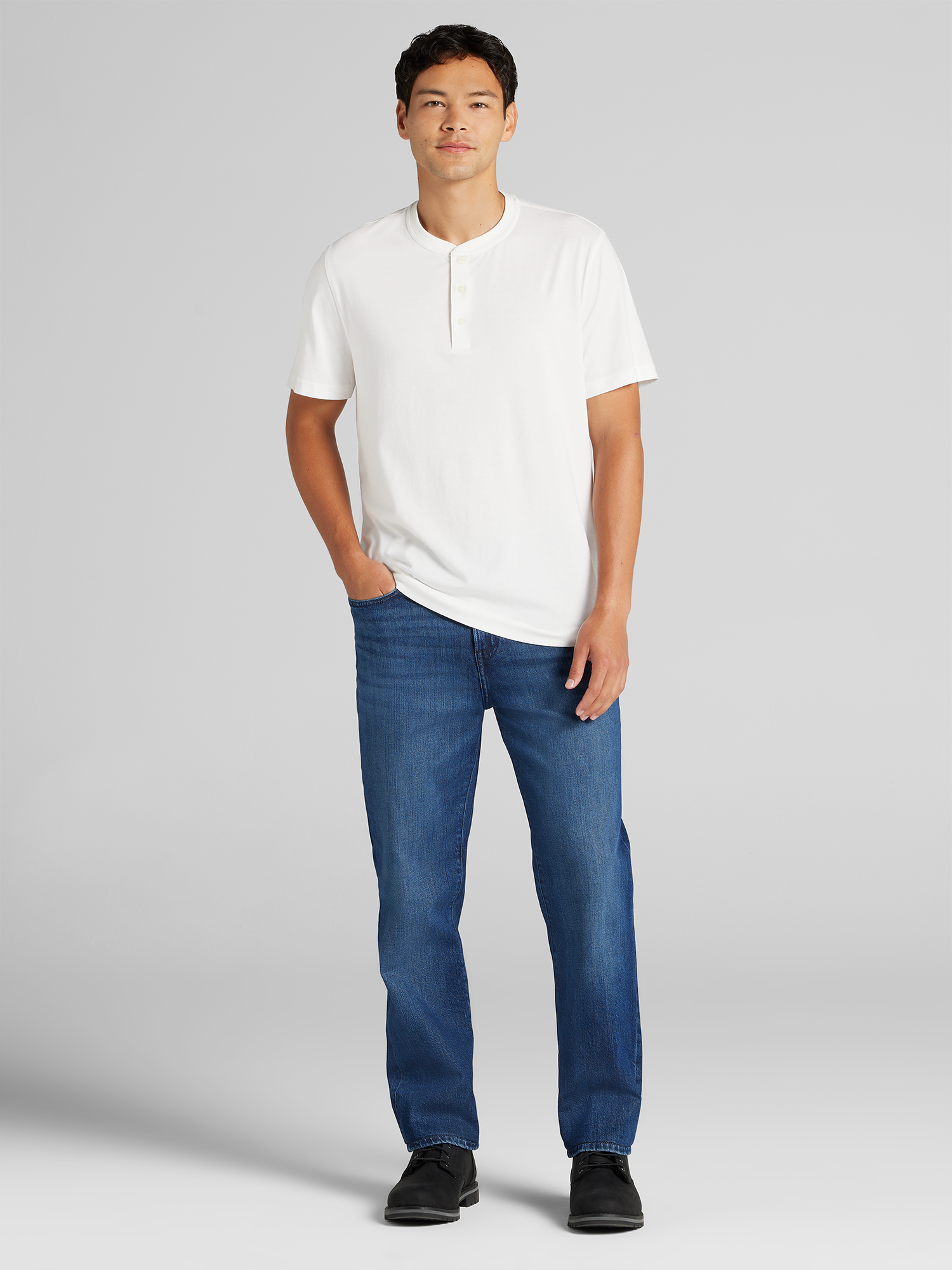Comfort Stretch Straight Leg Jeans