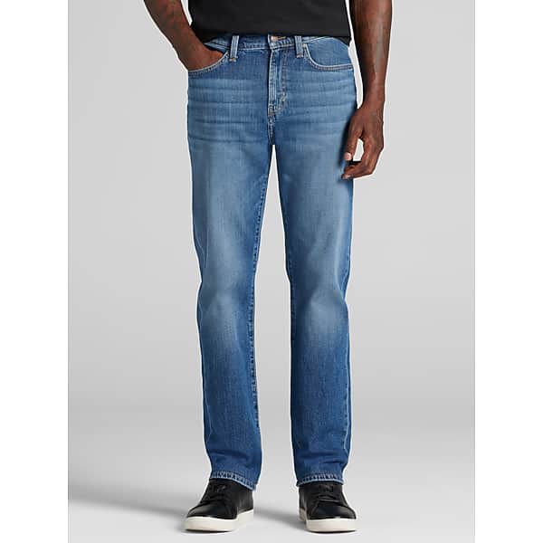 Joseph Abboud Big & Tall Men's Comfort Stretch Straight Leg Jeans Lapis Blue - Size: 32W x 36L