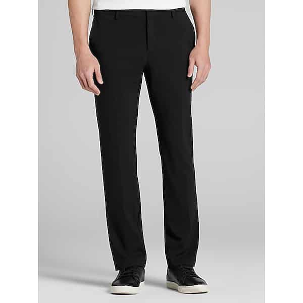 Awearness Kenneth Cole Men's CHILLFLEX Modern Fit Performance Tech Chino Black - Size: 40W x 32L