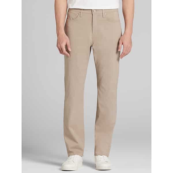Awearness Kenneth Cole Men's Modern Fit Performance Tech 5-Pocket Pants Vintage Khaki - Size: 40W x 30L