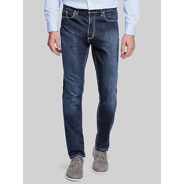 Johnston & Murphy Men's Modern Fit Denim Jeans Medium Wash - Size: 32W x 30L