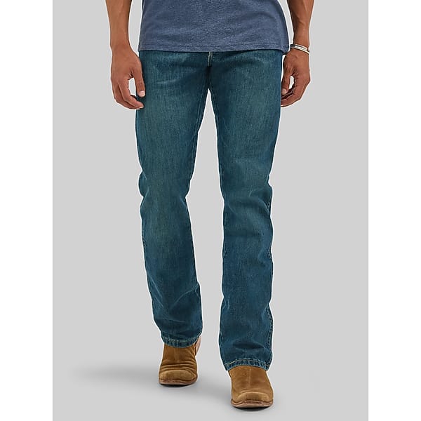 Wrangler Big & Tall Men's Retro Slim Fit Bootcut Jeans River Wash - Size: 34W x 36L