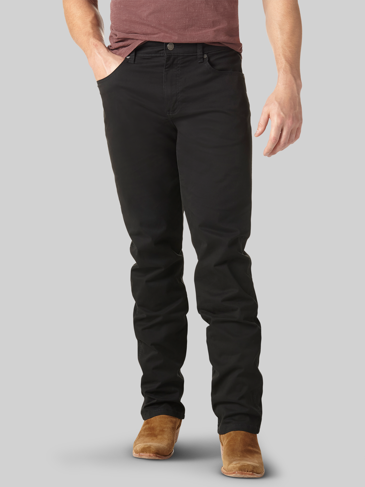 Wrangler Big & Tall Men's Retro Slim Fit Straight Leg Pants In Black