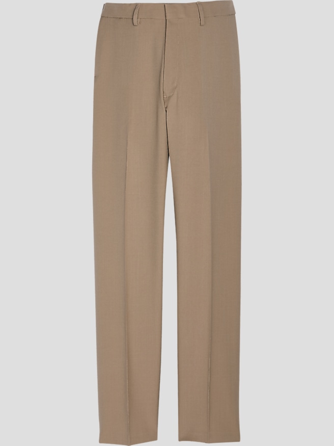 Haggar Big & Tall Men's Premium Comfort Classic Fit Dress Pants , Med Khaki / Tan