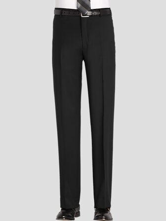 Formal Men Suit Pants Business Casual Flat-Front Dress Pants Slim Fit  Office Work Pants Daily Trousers Slacks 4X-5X