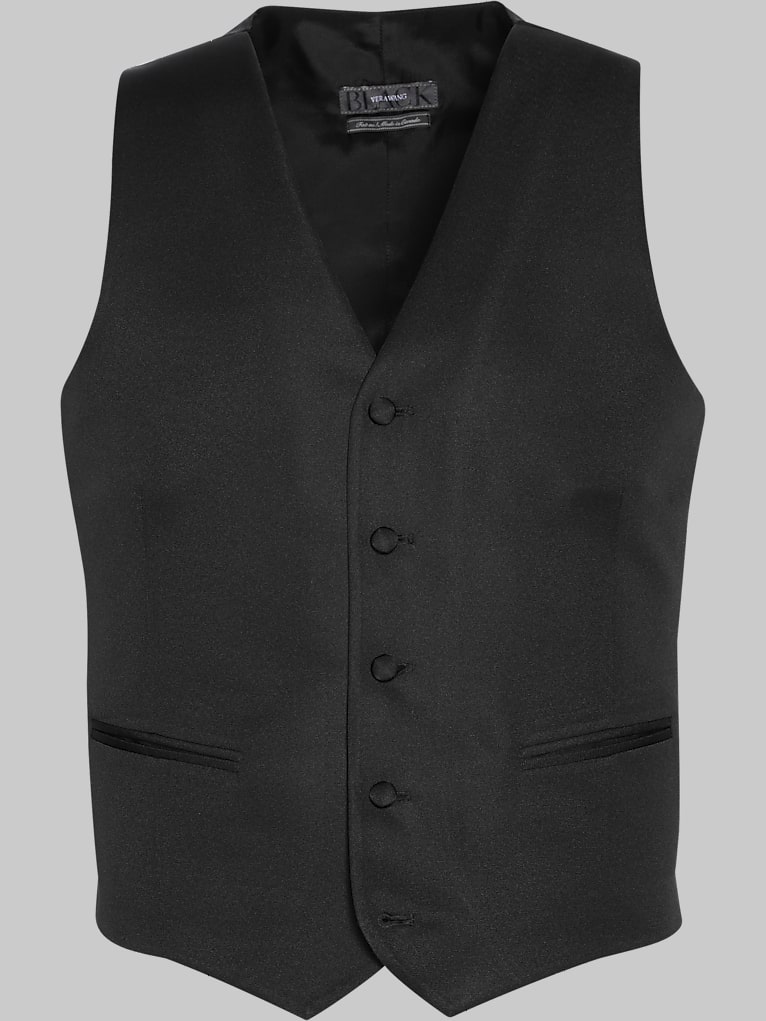 BLACK by Vera Wang Slim Fit Wool Tuxedo Vest