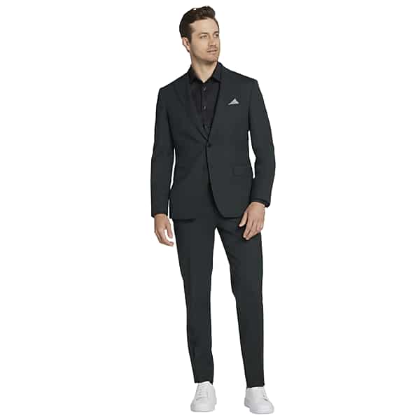 JOE Joseph Abboud Slim Fit Wool Blend Men's Suit Jacket Dark Green - Size: 38 Regular