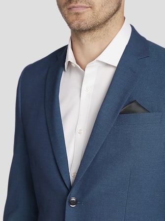 Skinny Fit Satin Peak Lapel Tuxedo Jacket