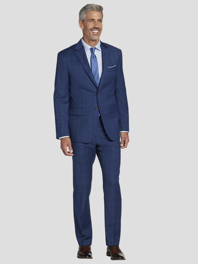 Calvin klein windowpane suit online