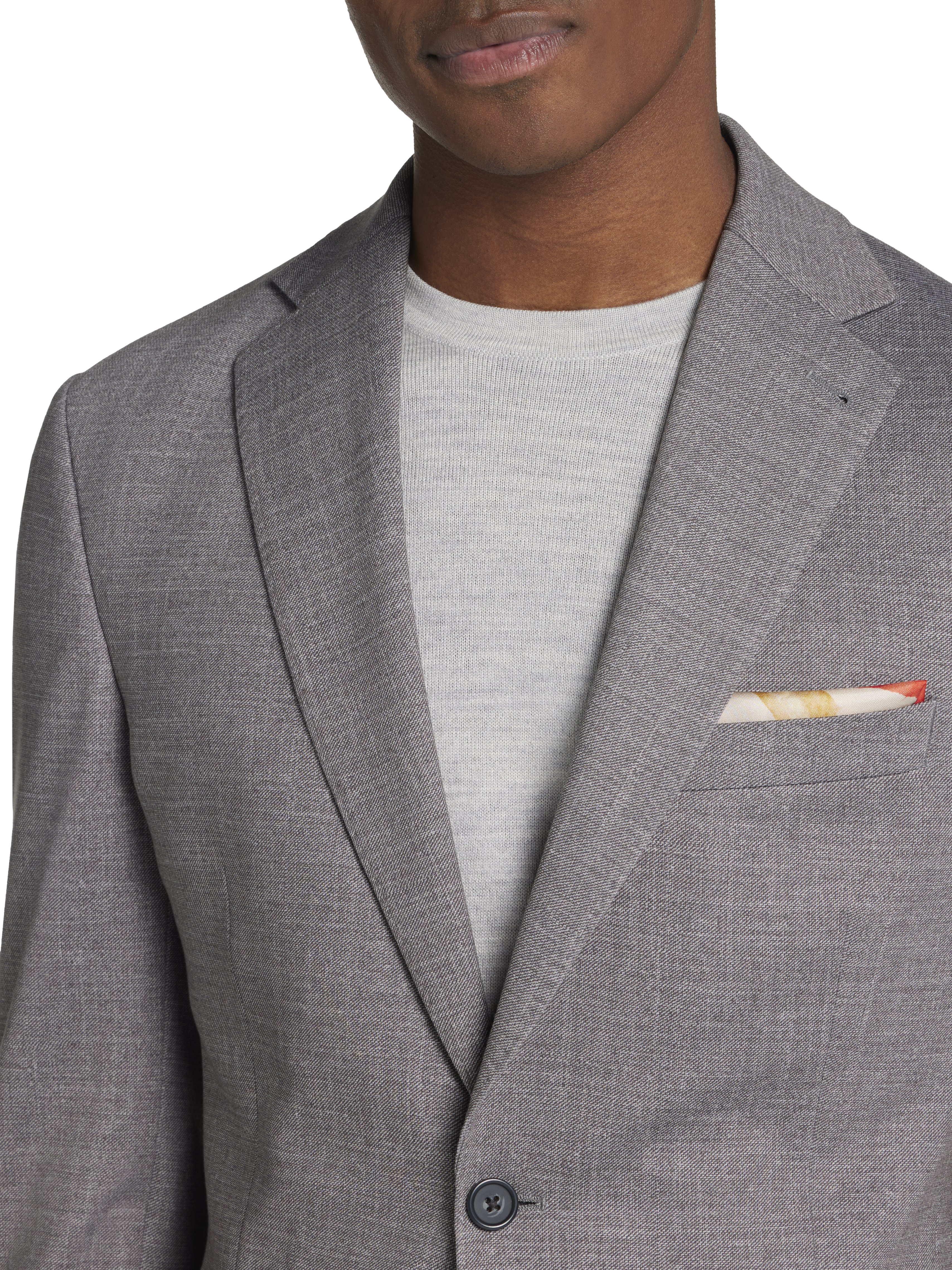 Slim Fit Sharkskin Suit Jacket
