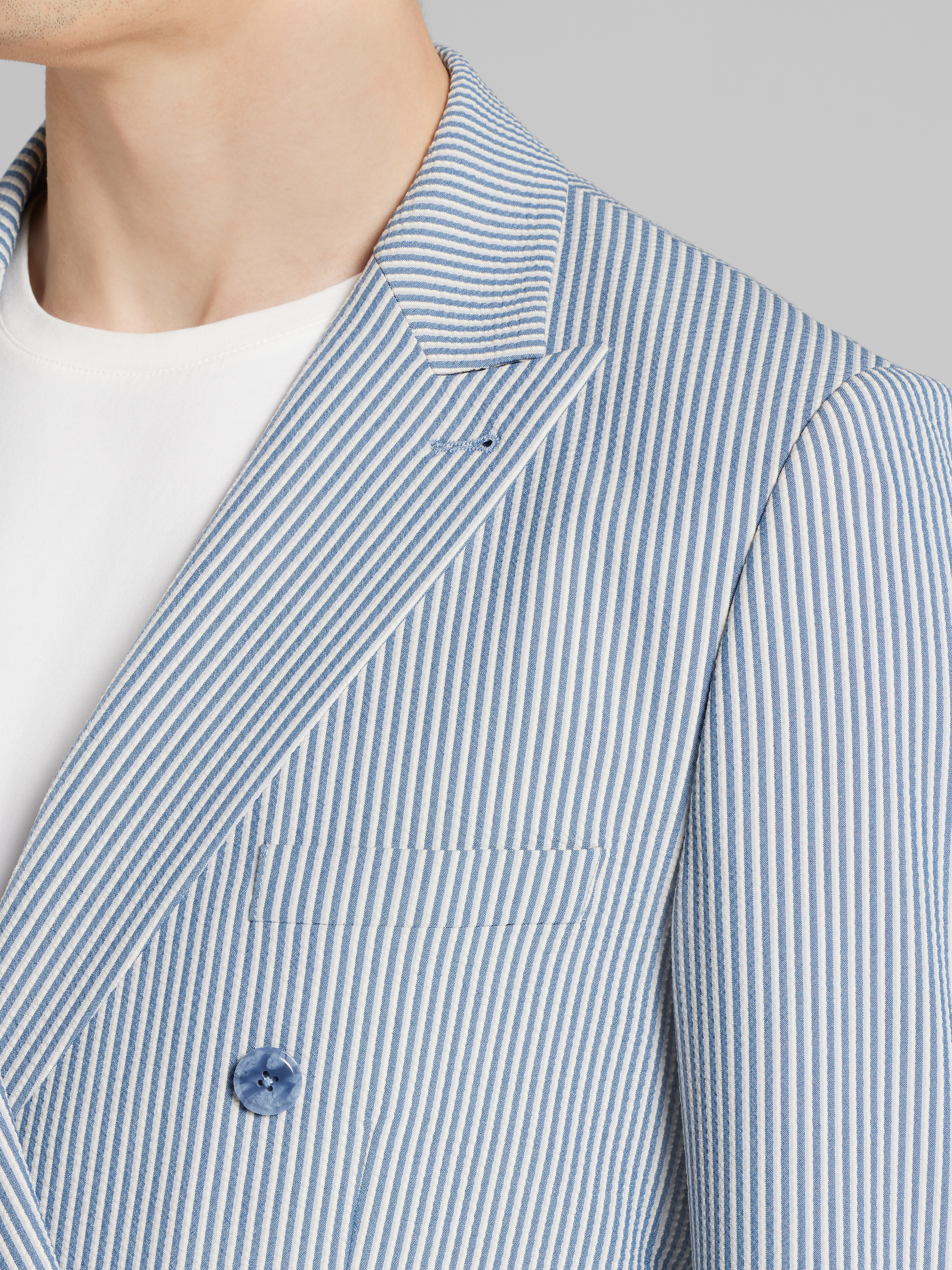 Slim Fit Suit Seersucker Jacket