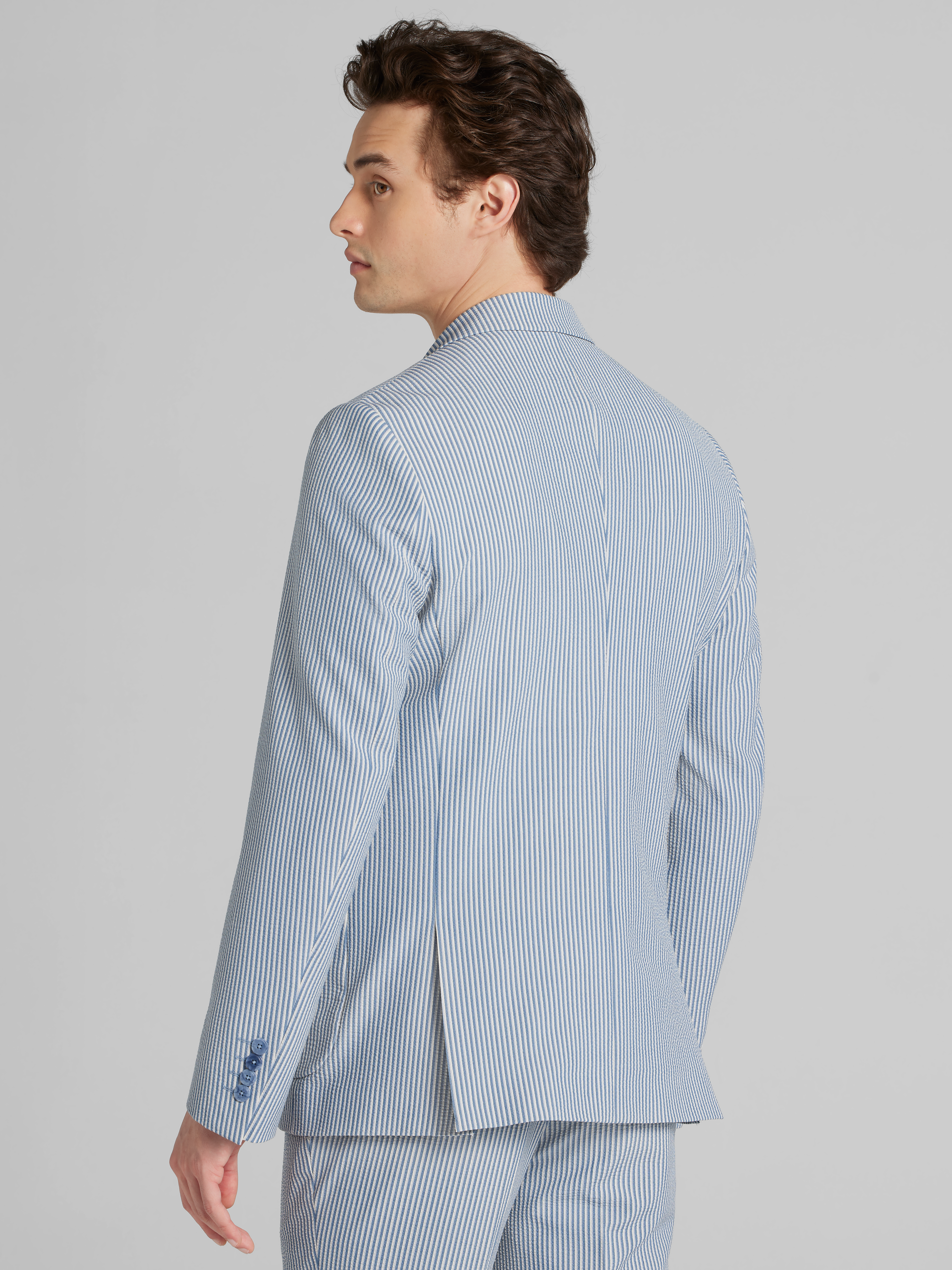 Slim Fit Suit Seersucker Jacket