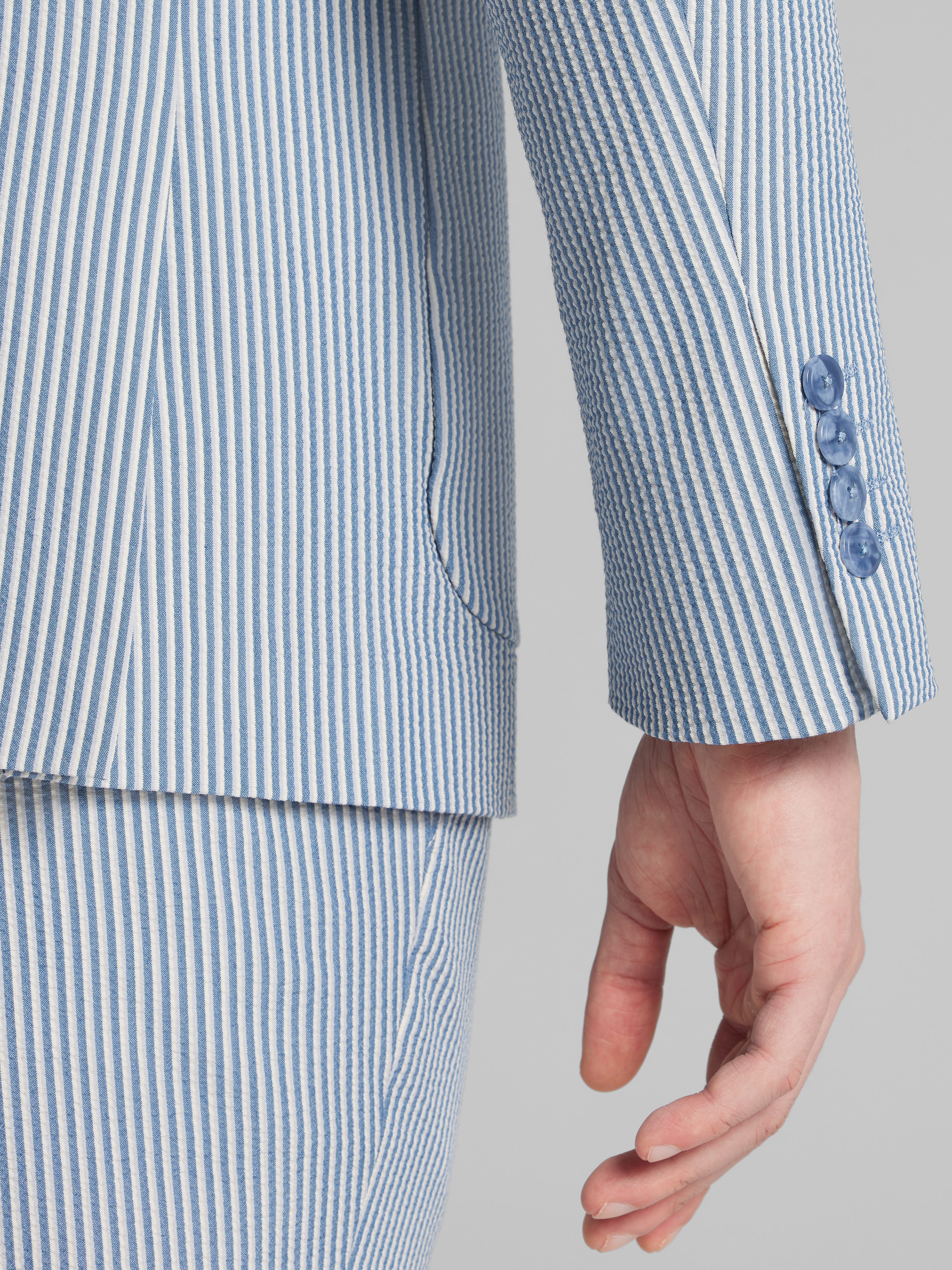 Slim Fit Suit Seersucker Jacket