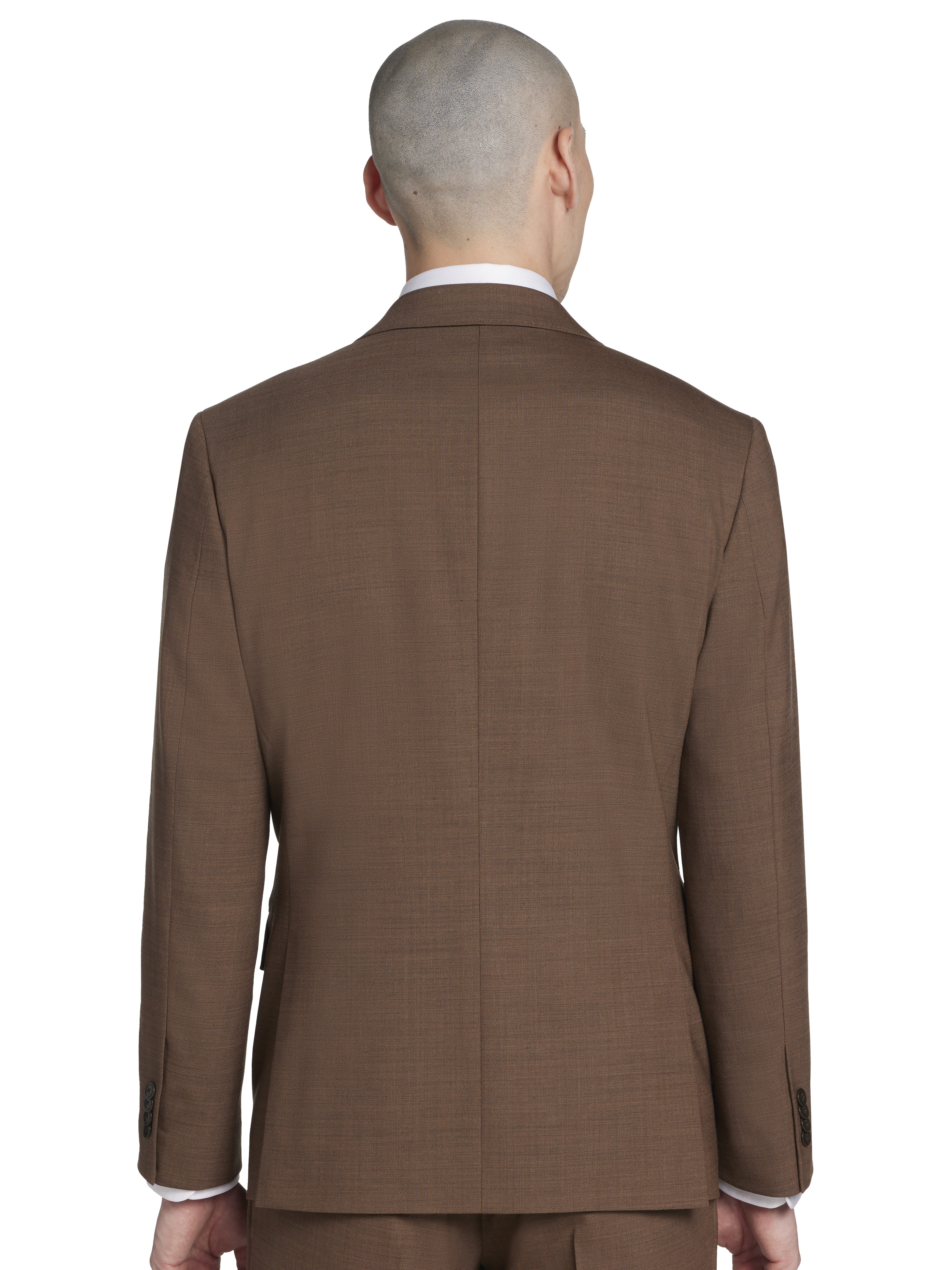 Slim Fit Wool Blend Sharkskin Suit Jacket