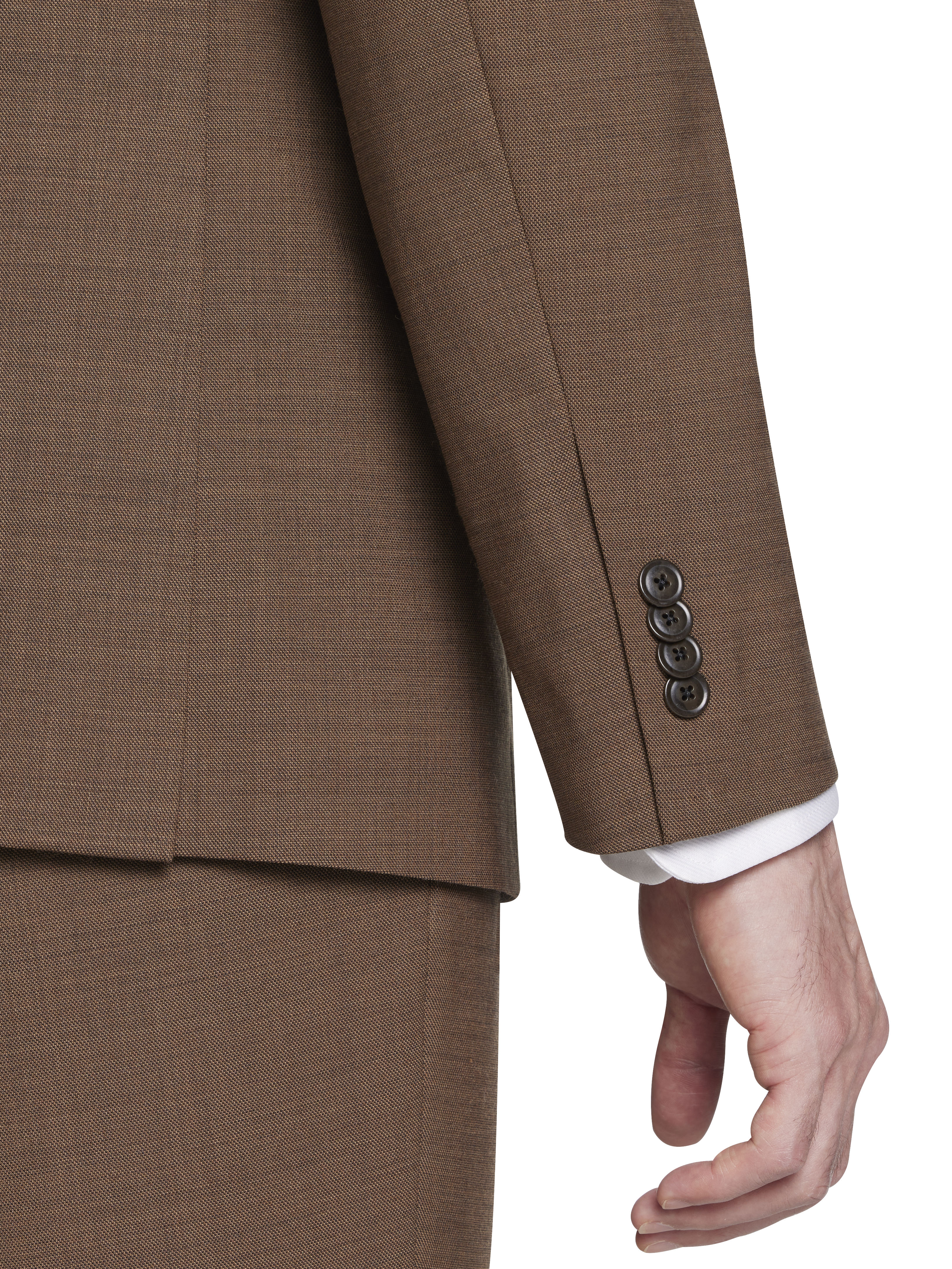 Slim Fit Wool Blend Sharkskin Suit Jacket